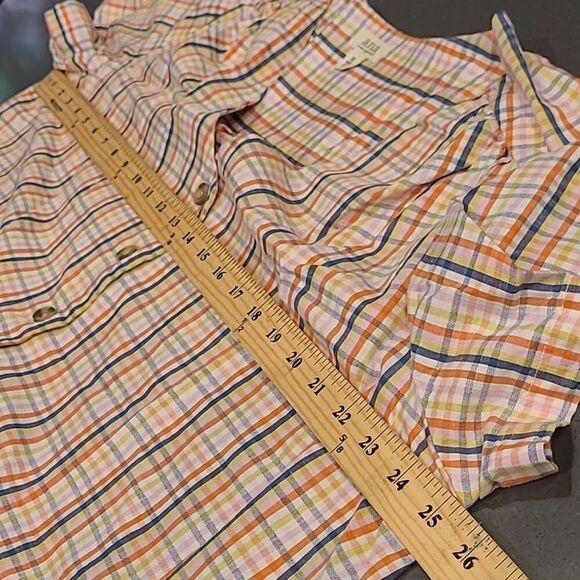 a.n.a a new apparel  sz 0X woman plaid shirt, button front - Picture 7 of 9